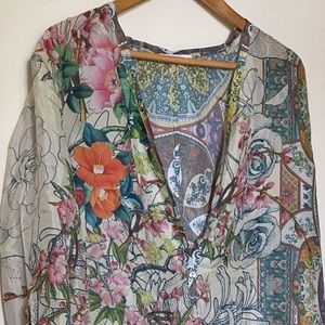 Johnny Was silk tunic